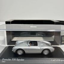 MINICHAMPS 1/43 Porsche 550 Spyder Silver ミニチャンプス ポルシェ スパイダー シルバー ミニカー モデルカー_画像7