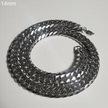 6面ダブル　喜平チェーンネックレス14mm80cm　ステンレス_画像3