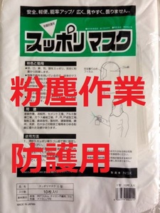 塗装 粉じん防護用 スッポリマスク 10枚入り1パック　