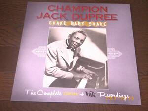 ◎チャンピオン・ジャック・デュプリー／CHAMPION JACK DUPREE【SHAKE BABY SHAKE】LP／美盤◎