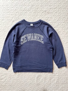 80's/USA製★Champion/チャンピオン SEWANEE カレッジ スウェット ネイビー M ビンテージ