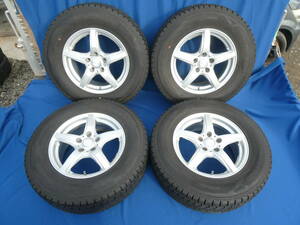 ダンロップ ウインターマックス SJ8 225/70R16 VIOLENTO 16インチ 6.5J +40 5穴 PCD114.3 スタッドレス デリカ D:5 すぐ履けます♪　　　　