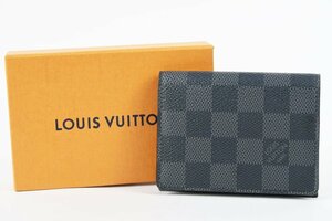 【超美品】LOUIS VUITTON ヴィトン アンヴェロップ・カルト ドゥ ヴィジット パスケース カード 名刺入れ ダミエグラフィット【PA78】