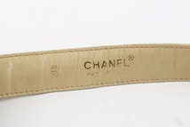 【美品】CHANEL シャネル ラムスキン マトラッセ ターンロック チェーンベルト ウエストポーチ バッグ 小物入れ【ON29】_画像10