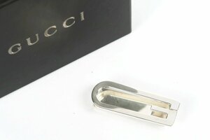 【美品】GUCCI グッチ マネークリップ 小物 雑貨 財布 925 シルバー イタリア製【PD13】