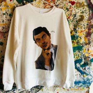 【Mr.BEAN】 アバンギャルド スウェット　ロンT 個性的　ミスタービーン トレーナー レトロ 新品 リプリント