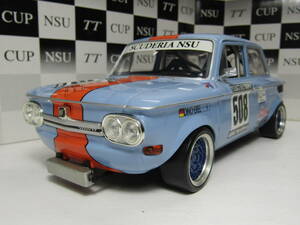 NSU TT CUP Gulf 1/18 SCUDERIA グルフレーシング AUDIスクーデリア AUDI Revell レベル製 限定品1/2500pcs 入手時よりワイパーレス