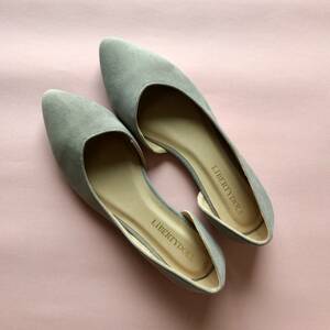 [ unused ]Liberty Doll Flat pumps suede style gray 23.5cm