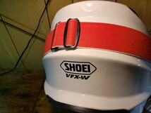 SHOEI VFX-WホワイトsizeM57cm使用少ない　thorミラーシールドゴーグル付き_画像5