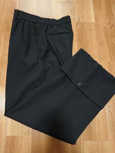 ZARA ロールアップパンツ Mサイズ メンズ ザラ キレイめスタイルパンツ ブラック ウエストゴム 美品