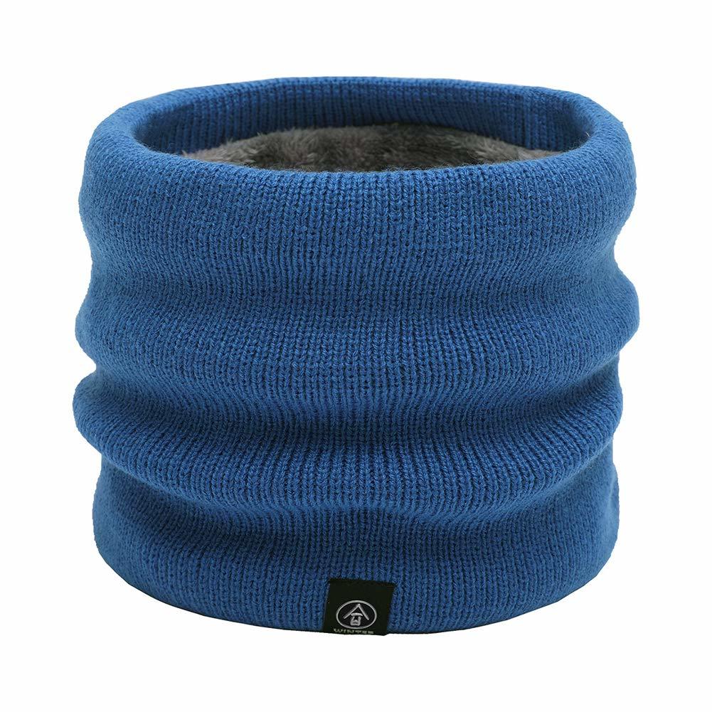 ネックウォーマー　ブルー　裏起毛　（277