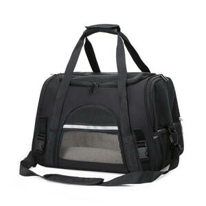  black dog cat for pets Carry shoulder bag case shoulder .. pet cat .... dog small animals through . folding 