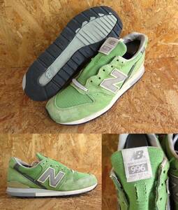 27cm USA製 M996GRN スエード ニューバランス New Balance US9 レザー アメリカ製 991 992 993 1300 復刻モデル GREEN グリーン