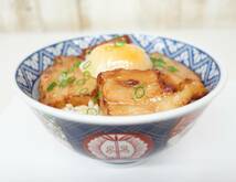 食品サンプル　レトロコレクション ＊蕎麦店　蕎麦　飲食店 ＊豚丼　ぶた丼　豚どんぶり ＊豚肉　ねぎ　温泉卵 ＊高級どんぶり使用　_画像5