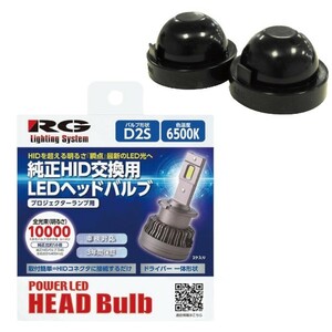 【ゴムカバー90mmセット】RGH-P910 RGレーシングギア 純正HID交換用 LEDバルブ D2S 10,000lm 6500K RGH-P921