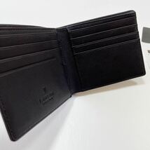 新品 ランバン 財布 札入れ 2つ折り 黒 F_画像3