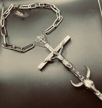 Jean-Paul GAULTIER ジャンポールゴルチェ/vintage Collection sample Buffalo dx cross antique necklace _画像6
