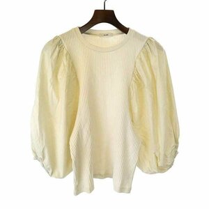 CLANEklane20SS ARCHI LINE PUFF TOPS puff sleeve tops ivory series size :1 lady's ITGIEBOIO9DS