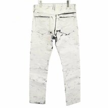 GIVENCHY ジバンシィ Crackle Stretch Straight Cut Jeans In White クラックルジップジーンズ ホワイト系 サイズ:30 メンズ IT8VVR783U9K_画像2