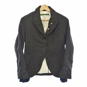 Paul Harnden ポールハーデン Pocket Blazer ウールリネンブレザージャケット カーキ サイズ:S レディース ITG3490TVXFS