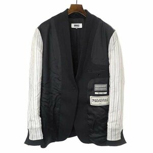 MM6 エムエムシックス 21AW REVERSIBLE SINGLE BREASTED JACKET リバーシブルジャケット ブラック サイズ:44 レディース ITLISZSHUCTZ