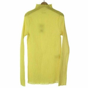 JIL SANDER ジルサンダー 20SS Ribbed jersey top ハイネックリブニットプルオーバー イエロー サイズ:S レディース ITCD97862M18