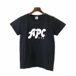 A.P.C アーペーセー U.S MARKY ロゴプリントTシャツ ブラック サイズ:S レディース ITGPK87254R4