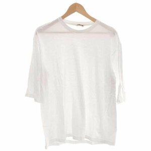 AURALEE オーラリー 18SS SOFT CORD BIG TEE Tシャツ ホワイト サイズ:4 メンズ ITCMC5NKPY88