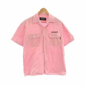 Noon Goons ヌーングーンズ ロゴ刺繍ショートスリーブシャツ ピンク サイズ:M メンズ ITKPLY7AVEQY