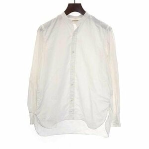 HEUGN ユーゲン SHIRT 003 バンドカラー長袖シャツ ホワイト サイズ:2 メンズ ITG1WQIBB1N4