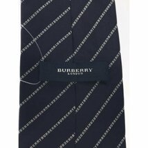 BURBERRY LONDON バーバリーロンドン ロゴレジメンタルストライプシルクネクタイ ネイビー F メンズ ITF545Y9RY5G_画像2