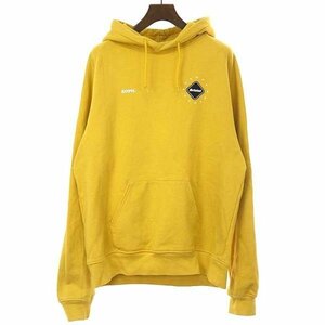 F.C.R.B エフシーレアルブリストル BIG LOGO TEAM SWEAT HOODIE ビッグロゴスウェットパーカー イエロー サイズ:XL メンズ ITK2JP1GSU0K