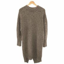 HYKE ハイク 20AW CREW NECK SWEATER DRESS ニットワンピース ブラウン サイズ:1 レディース IT7G30B5L3F8_画像1