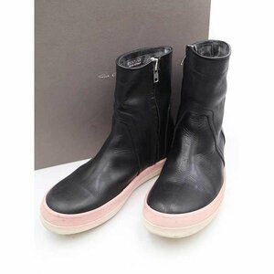 Rick Owens Rick Owens 14SS side Zip leather boots black size :42 men's IT95KRRNJSQ0