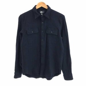 Pilgrim Surf Supply ピルグリム サーフ サプライ NORFLEET Studio Popover ウールコットンシャツ ネイビー サイズ:S メンズ ITOVXAMQVSFS