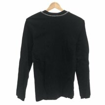 AKM エーケーエム L/S HAND STITCH V-NECK Vネックステッチカットソー ブラック サイズ:S メンズ ITTS60GV8VGY_画像2