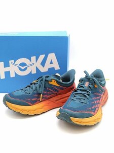 HOKA ONE ONE ホカ オネオネ W SPEEDGOAT 5 トレイルランニングシューズ ブルー×オレンジ 23㎝ ITY1TJQFWWXS