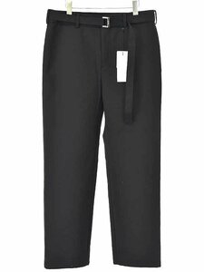 sacai サカイ 23AW Suiting Bonding Pants ボンディングベルテッドパンツ ブラック 4 ITSKN60NXZ0O