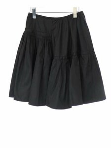 PRADA Prada nylon pleat flair skirt 42 black ITKX00Q5MZF8