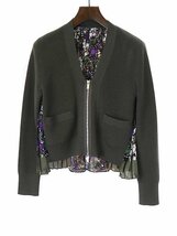 sacai サカイ 23SS Floral Print Knit Cardigan フローラルプリントニットカーディガン ミックス 1 ITOTY290M0KZ_画像1