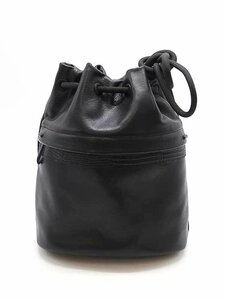 martinique gent's×FARO マルティニーク ジェンツ ファーロ Lizard Drawstring Bag ドローストリングレザーバッグ ブラック IT6S41KIZAMS