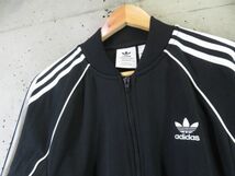 3011m109◆美品です◆黒×白◆adidasアディダス トレフォイル トラックジャージ ジャケット L/オリジナルス/ブルゾン/スポーツ/メンズ/男性_画像3