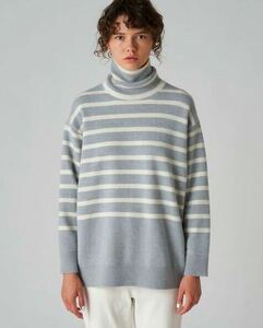 Galerie Vie fine wool ta-toru knitted gray border Tomorrowland 