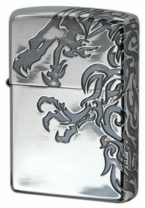 Zippo ジッポライター Stream Dragon （B）Antique Silver（G・tank）