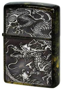 Zippo ジッポライター RISE METAL ライズメタル 鼈甲塗り 銀龍 亀甲 金