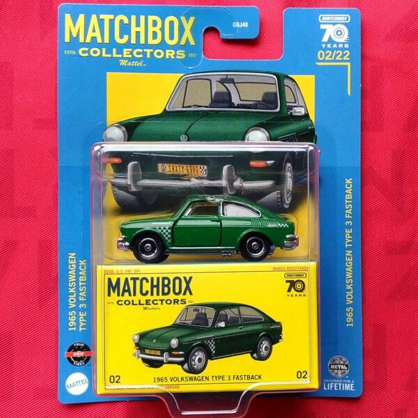 フォルクスワーゲン 1965 VOLKSWAGEN TYPE3 FASTBACK MATCHBOX マッチボックス コレクターズ