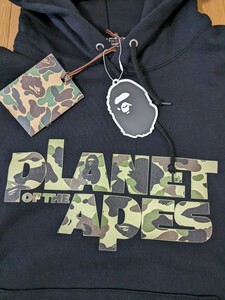 新品　a bathing ape エイプ　猿の惑星　コラボ　 パーカー　L　BAPE　planet of the ape