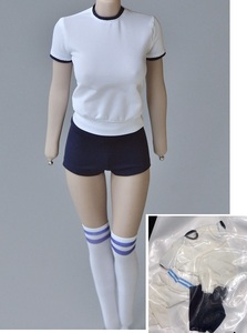 送料84円)新版) 腰ゆったり)紺 1/6 女性 体操服 女子高生 制服 JIAOU DOLL TBleague phicen 対応 (検 jiaoudoll damtoys フィギュア