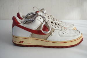 NIKE/ナイキ*AIR FORCE 1 LOW/エアフォース*スニーカー/靴/シューズ*306509-161*26.5ｃｍ*白　赤