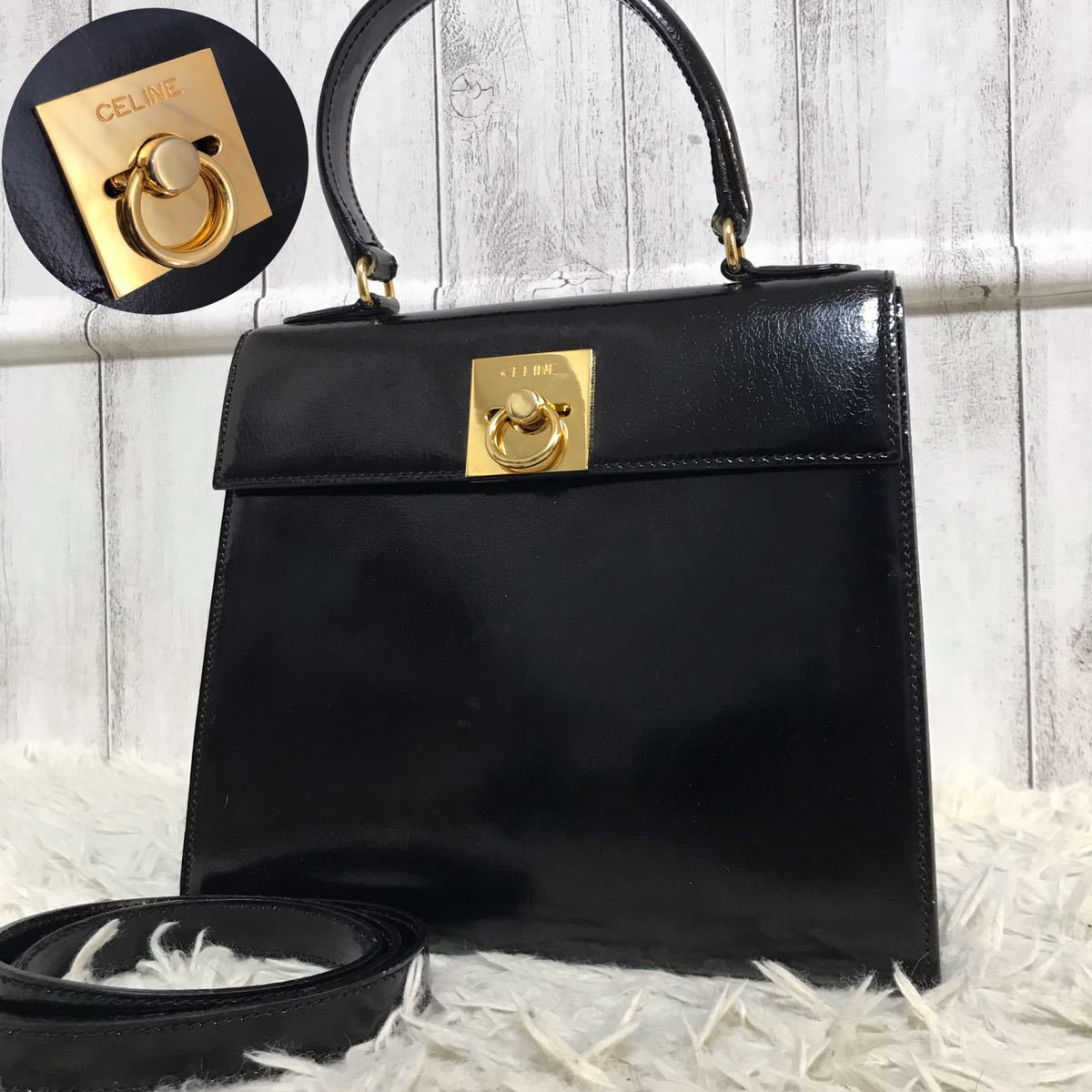 1円美品 CELINE セリーヌ カフスボタン ネクタイピン ブランド 馬車